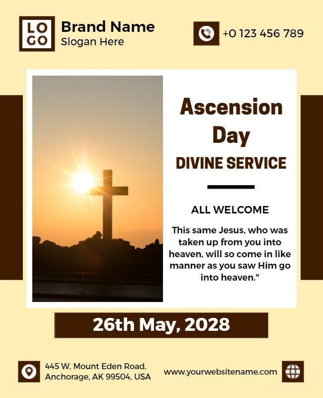 Ascension Day Divine Service Flyer Template