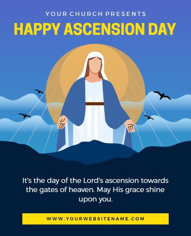 Ascension Day Religious Event Flyer Template