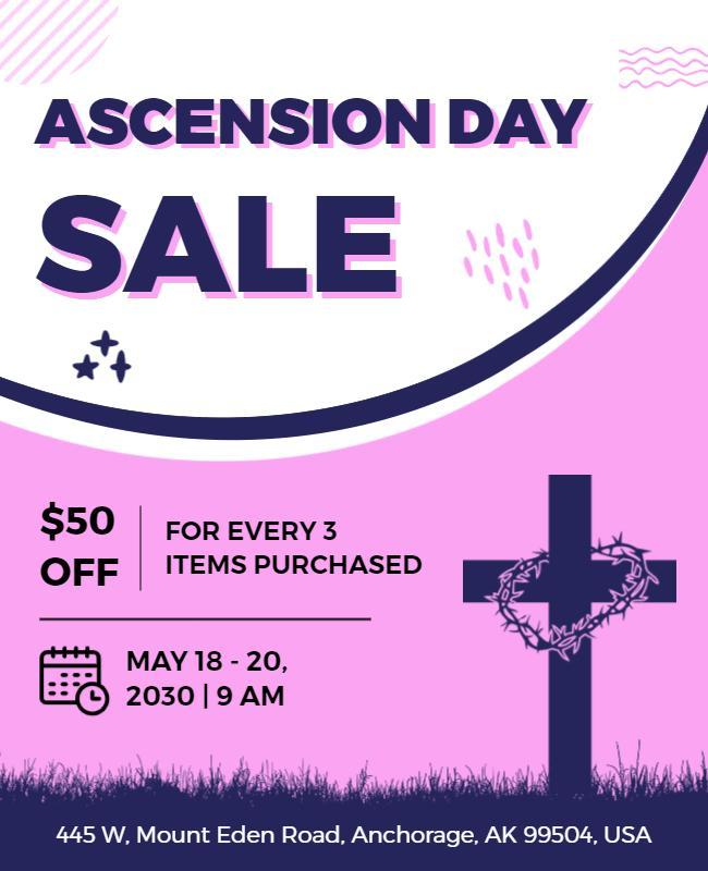 Ascension Day Retail Sale Flyer Template