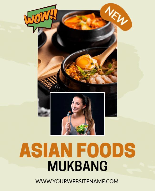 Asian Food Mukbang Event Flyer Template