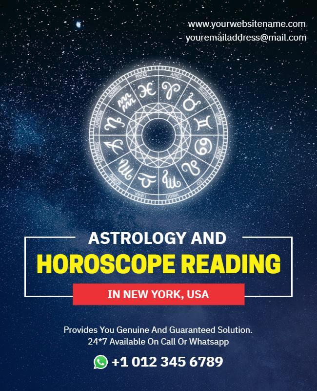 Astrology and Horoscope Reading Service Flyer Template