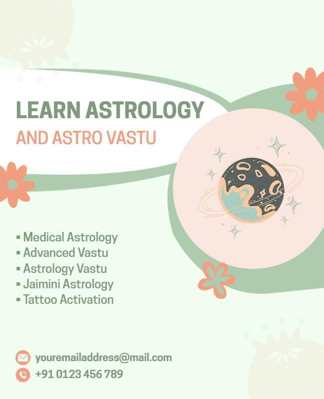 Astrology and Vastu Learning Workshop Flyer Template