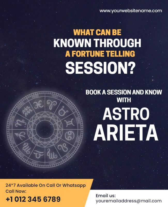 Astrology Consultation Fortune Telling Flyer Template