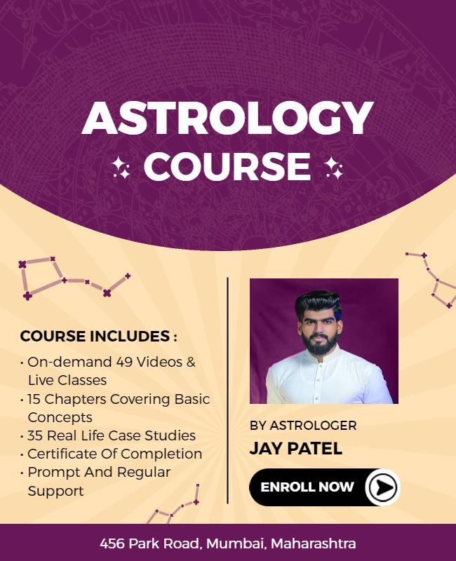 Astrology Educational Course Flyer Template