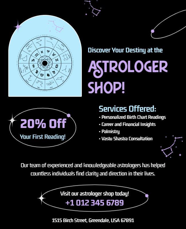 Astrology Services Promotion Flyer Template