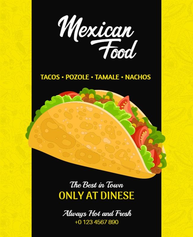 Authentic Mexican Cuisine Promotion Flyer Template