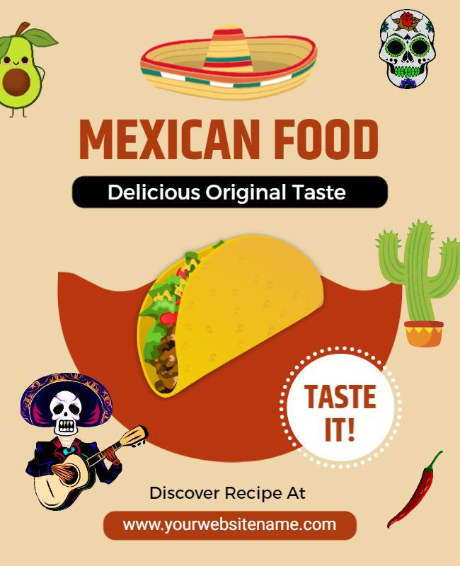 Authentic Mexican Food Restaurant Promotion Flyer Template