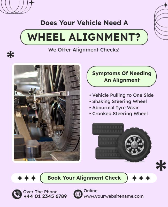 Automotive Wheel Alignment Service Flyer Template