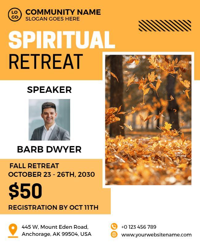 Autumn Spiritual Retreat Event Flyer Template