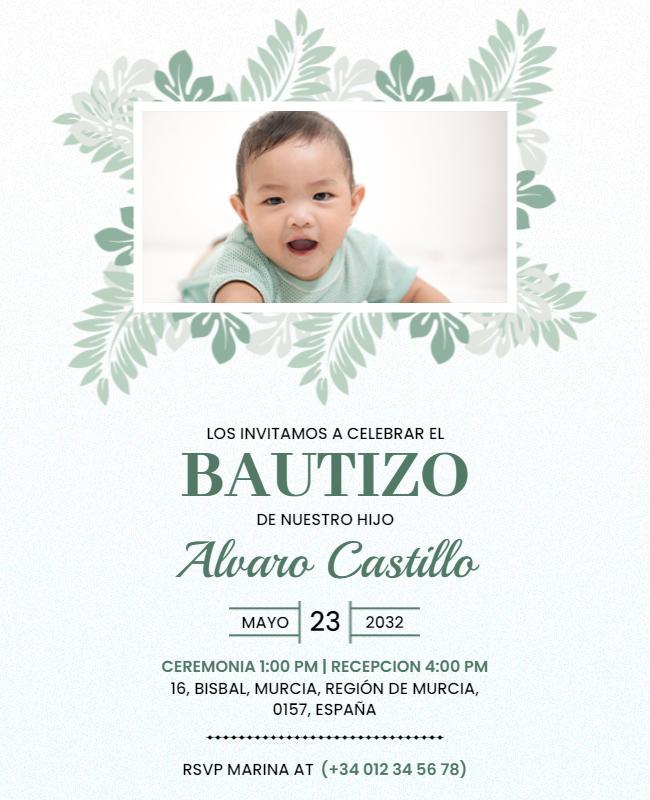 Baby Baptism Celebration Invitation Flyer Template