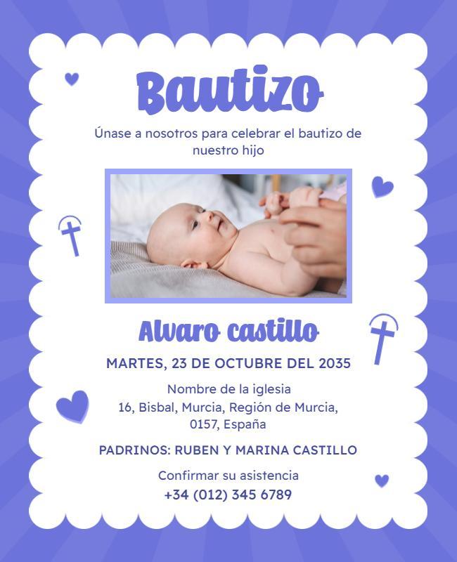 Baby Baptism Celebration Invitation Flyer Template