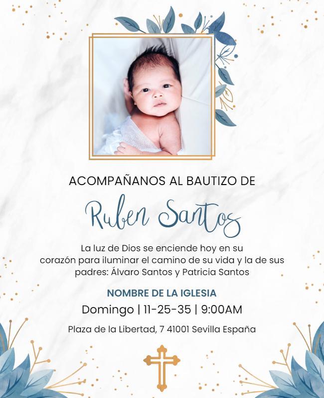 Baby Baptism Celebration Invitation Flyer Template