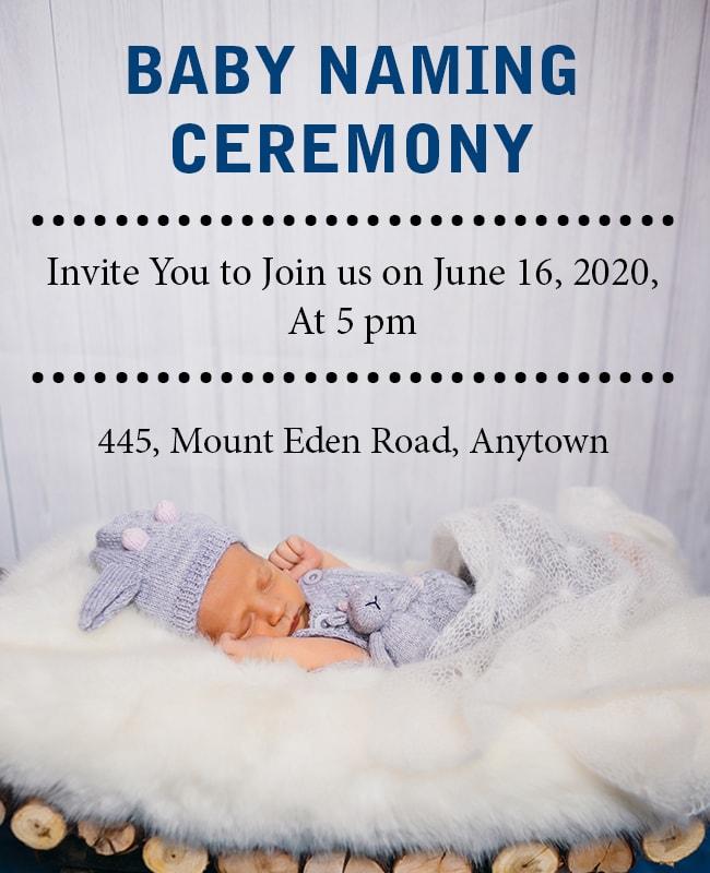 Baby Naming Ceremony Invitation Flyer Template