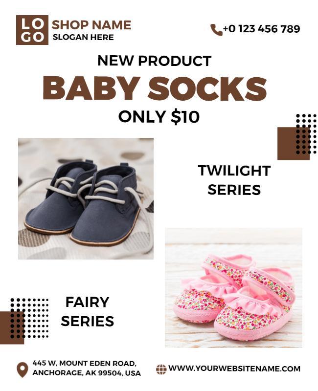 Baby Socks Product Promotion Flyer Template