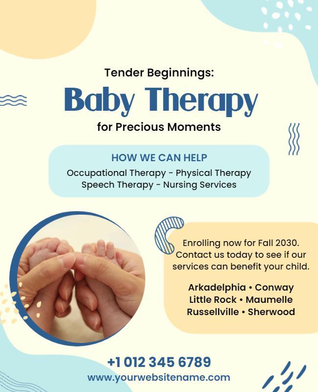 Baby Therapy Services Promotional Flyer Template