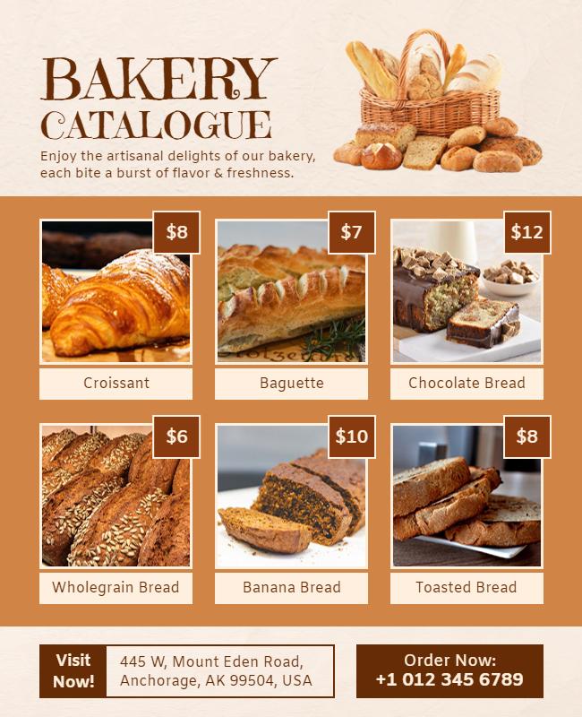 Bakery Products Catalogue Poster Template