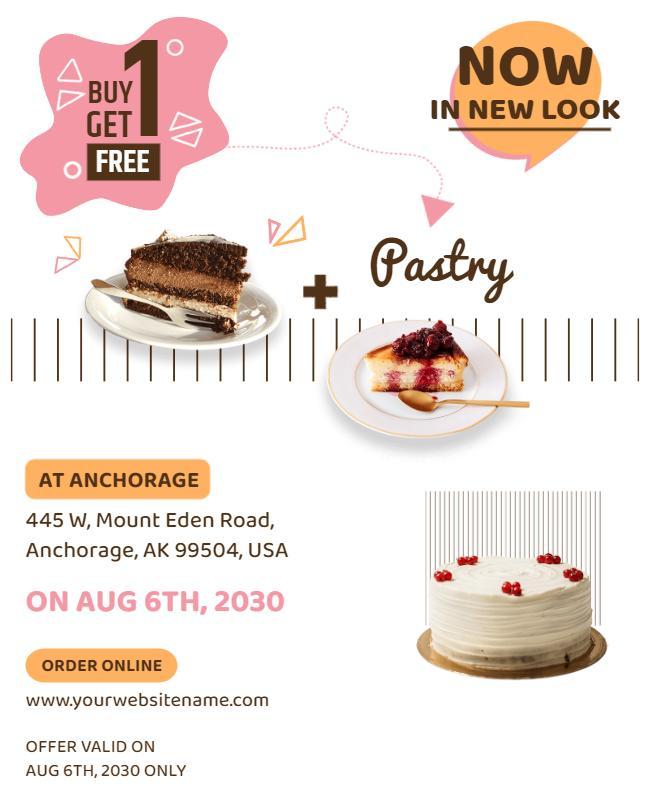 Bakery Promotion Buy One Get One Free Flyer Template