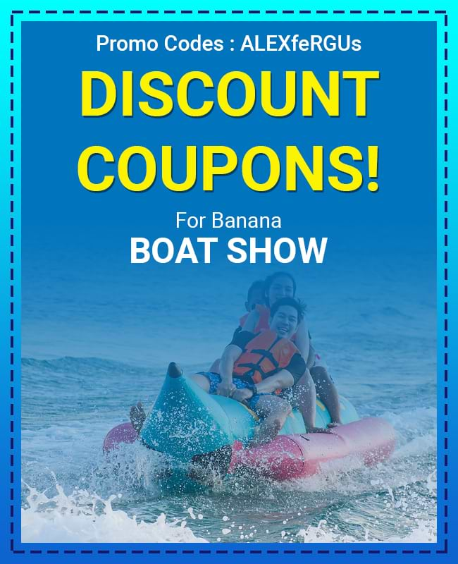 Banana Boat Show Discount Coupons Flyer Template