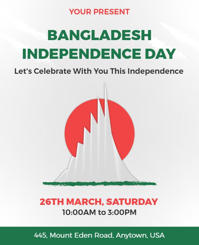 Bangladesh Independence Day Celebration Flyer Template