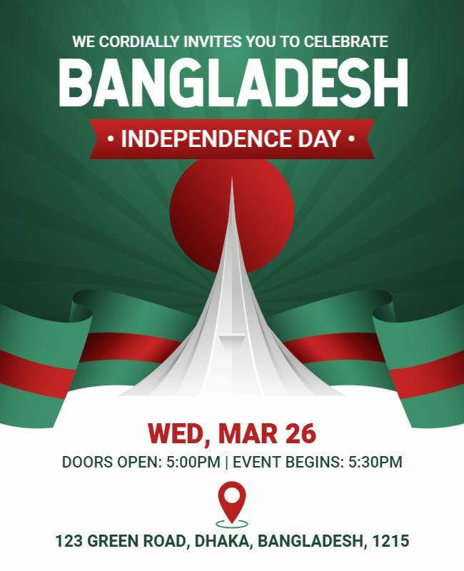 Bangladesh Independence Day Celebration Flyer Template