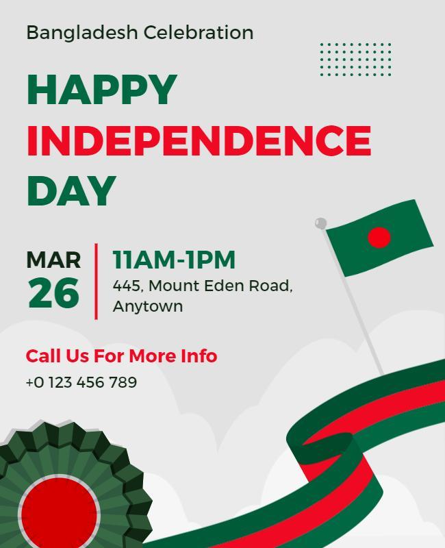 Bangladesh Independence Day Celebration Flyer Template