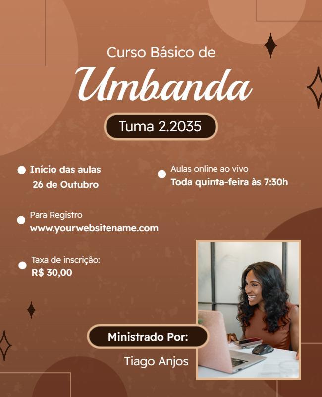 Basic Umbanda Course Online Flyer Template