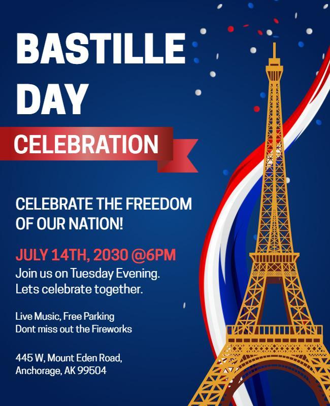 Bastille Day Celebration Event Flyer Template