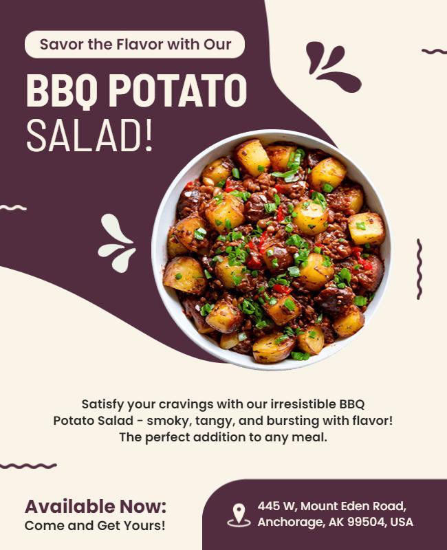 Bbq Potato Salad Special Promotion Flyer Template