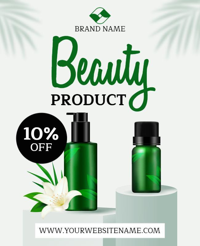 Beauty Product Promotion Flyer Template