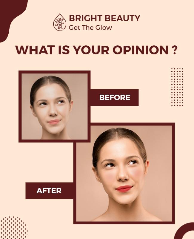 Beauty Transformation Skincare Promotion Flyer Template