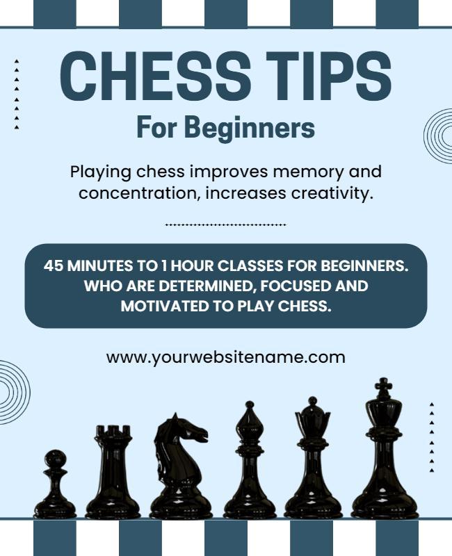 Beginner Chess Lessons Information Flyer Template