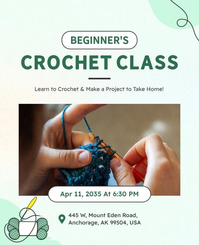 Beginners Crochet Workshop Event Flyer Template