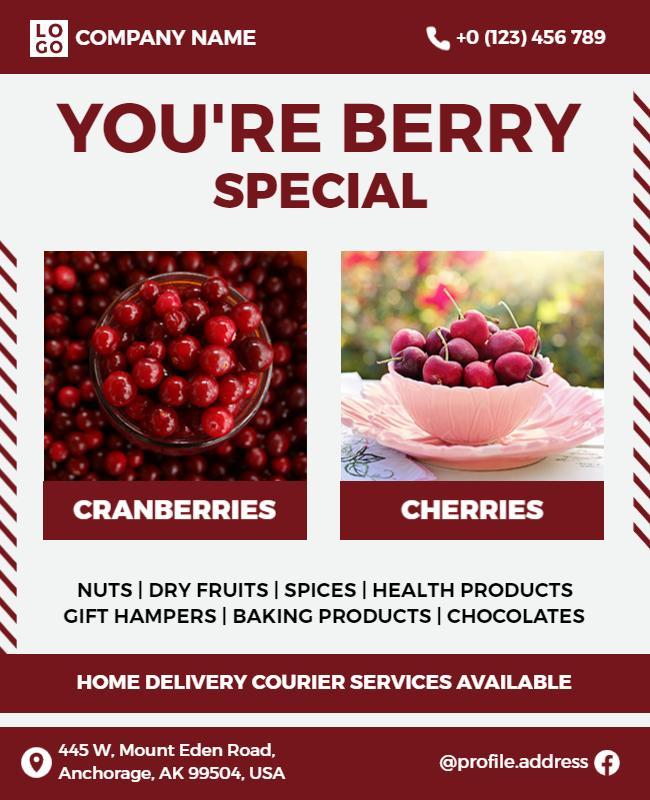 Berry Product Promotion Flyer Template