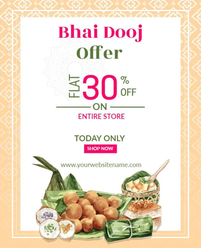 Bhai Dooj Special Discount Offer Flyer Template