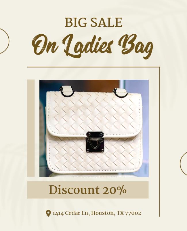 Big Discount Sale on Womens Handbags Flyer Template