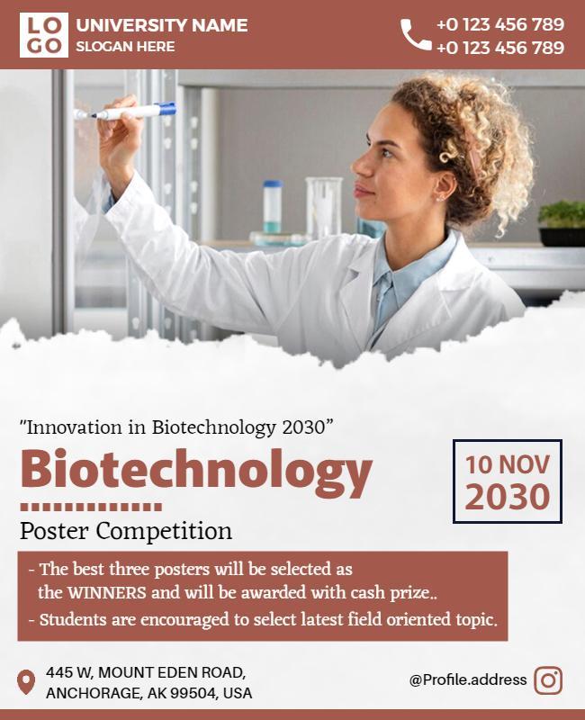 Biotechnology Poster Competition Event Flyer Template