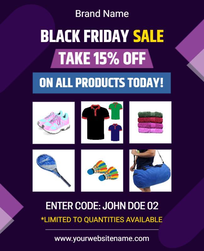 Black Friday Sale Promotional Flyer Template