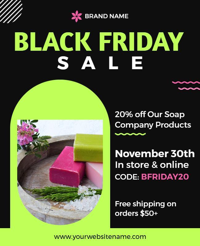 Black Friday Soap Sale Flyer Template