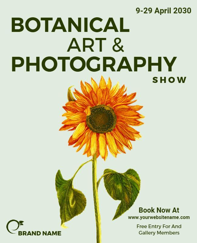 Botanical Art and Photography Show Flyer Template