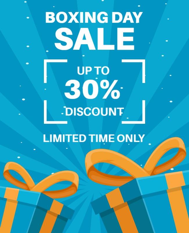 Boxing Day Sale Discount Flyer Template