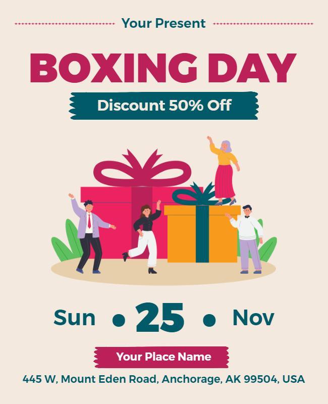 Boxing Day Sale Event Flyer Template