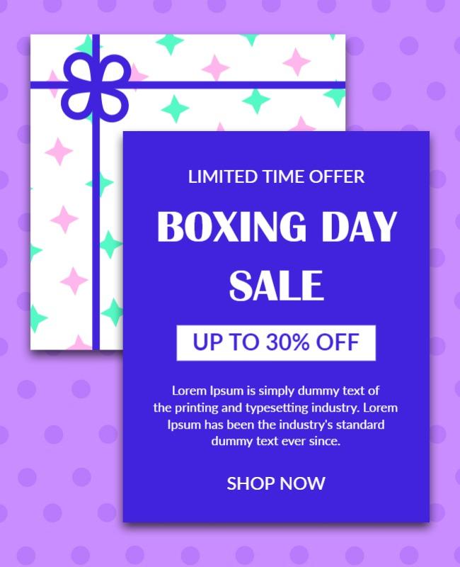 Boxing Day Sale Promotional Flyer Template