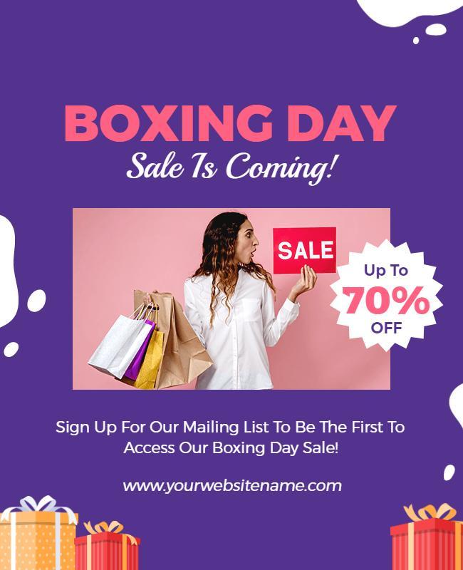 Boxing Day Sale Promotional Flyer Template