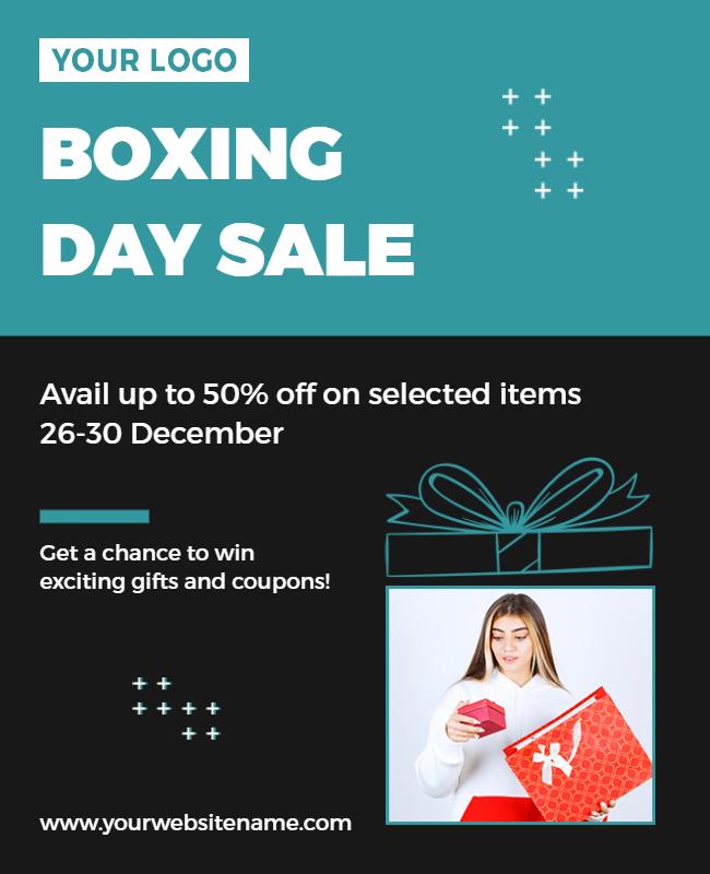 Boxing Day Sale Promotional Flyer Template