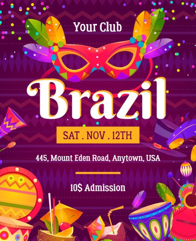 Brazil Dance Club Flyer Template