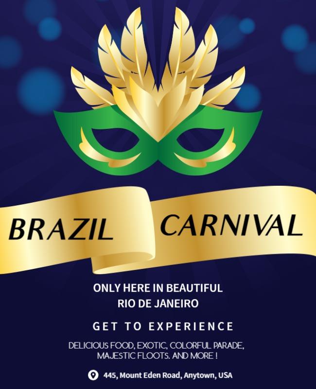 Brazilian Carnival Event Celebration Flyer Template