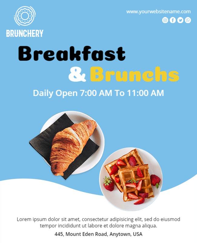 Breakfast and Brunch Promotion Flyer Template