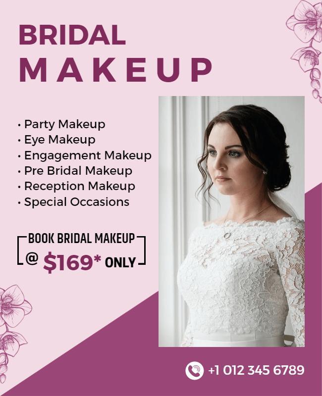 Bridal Makeup Services Promotion Flyer Template