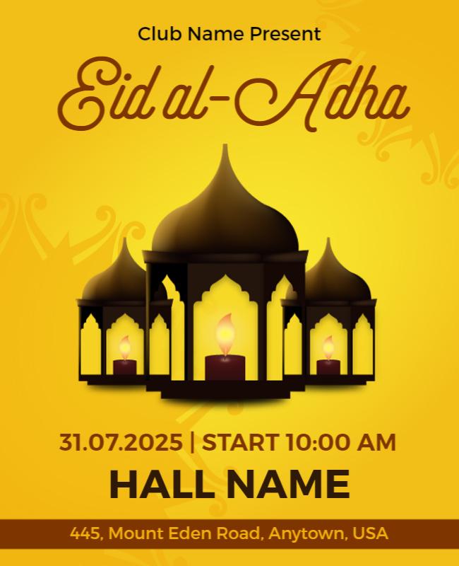 Bright Sun Eid Al Adha Poster Template