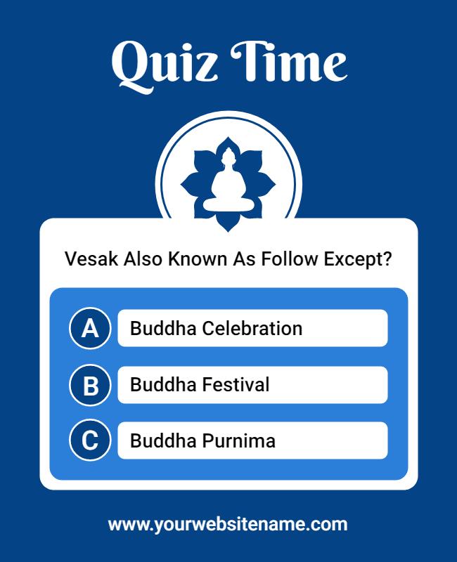 Buddha Festival Quiz Event Flyer Template